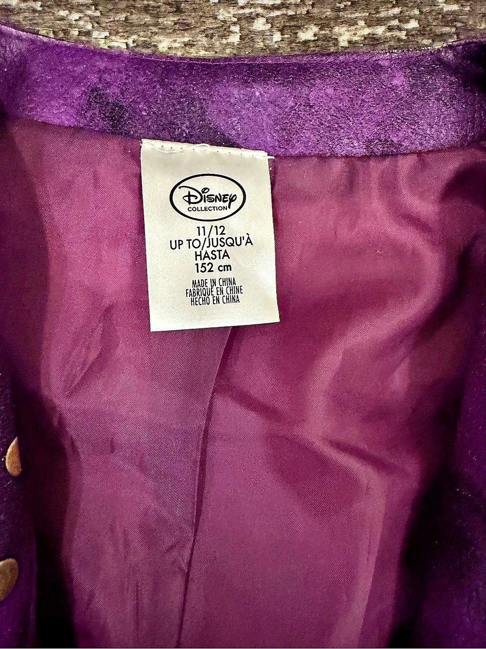 Disney Descendants 2 Mal Costume Jacket Girls 11/12 - Picture 4 of 8